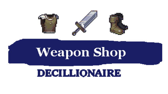 Weapon Shop Decillionaire Logo