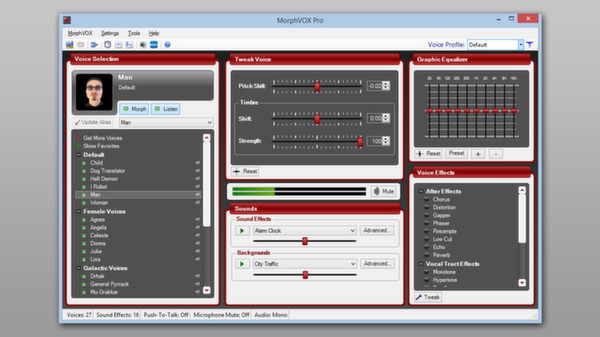 Скриншот из MorphVOX Pro 4 - Voice Changer