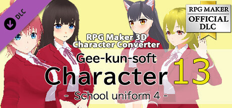 RPG Maker 3D Character Converter - Gee-kun-soft character 13 school uniform 4 cover art