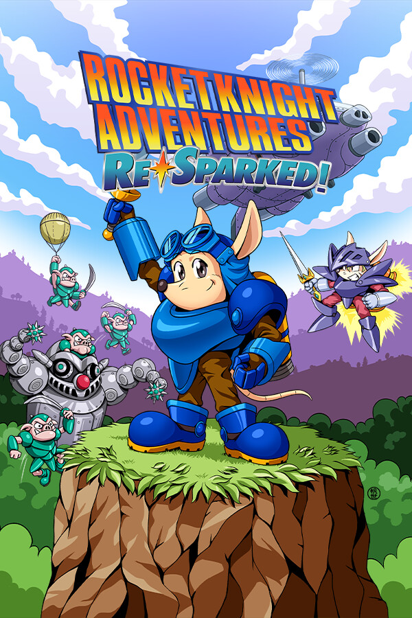 Steam portrait for Rocket Knight Adventures: Re-Sparked Collection.