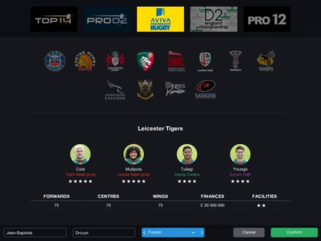 Скриншот из Pro Rugby Manager 2015
