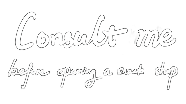 Consult Me Before Opening A Snack Shop Logo