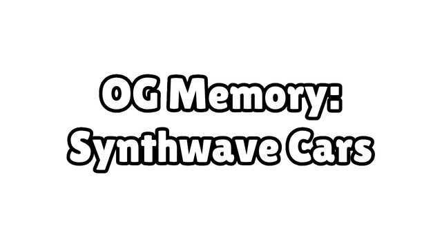 OG Memory: Synthwave Cars Logo
