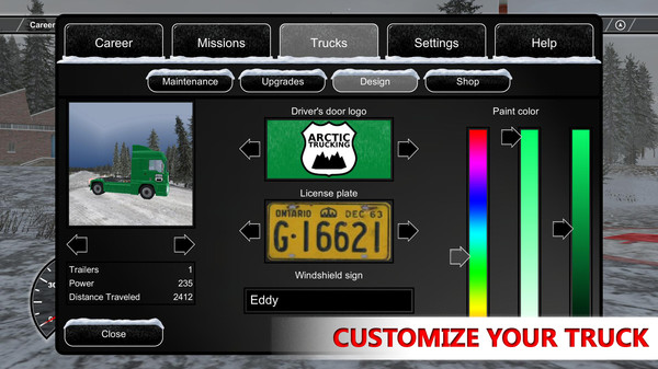 Скриншот из Arctic Trucker Simulator