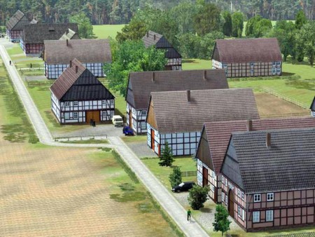 Скриншот из Railroad X : Modelset 1 - Railstation, Houses, Barn