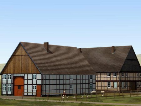 Скриншот из Railroad X : Modelset 1 - Railstation, Houses, Barn