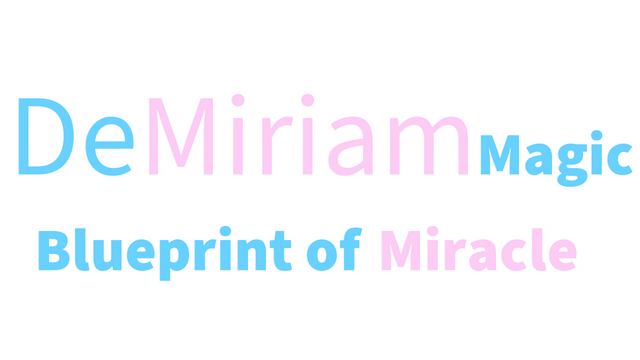 DeMiriam Magic: Blueprint of Miracle Logo