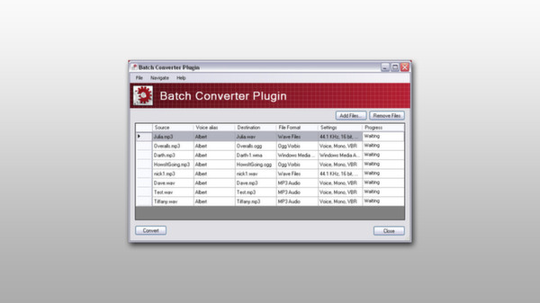 Скриншот из Batch Converter Plugin