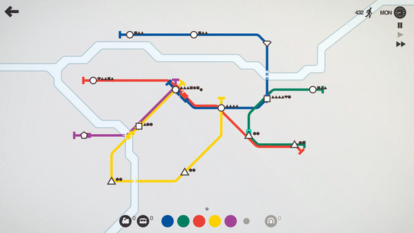 Скриншот из Mini Metro