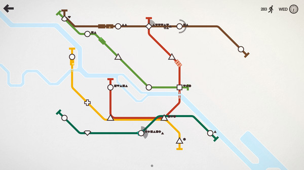 Скриншот из Mini Metro