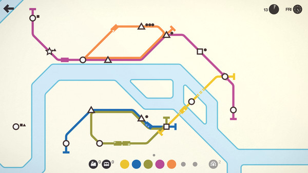 Скриншот из Mini Metro