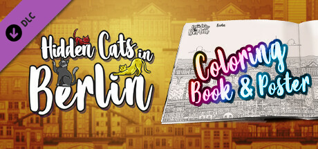 Hidden Cats in Berlin - Printable PDF Coloring Book and Poster cover art