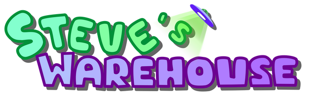 Steve's Warehouse: Physics. Roguelike. Chaos. Logo