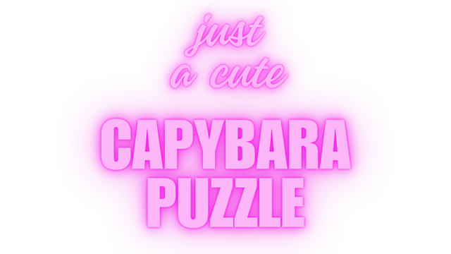Just a Cute Capybara Puzzle Logo
