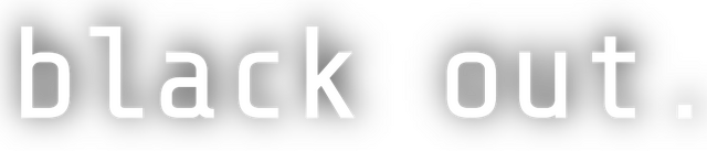 black out. Logo