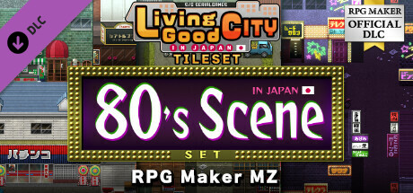 RPG Maker MZ - SERIALGAMES Living Good City Tileset - 80's Scene SET cover art