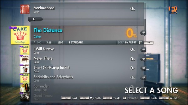 Скриншот из Rocksmith 2014 - Cake - The Distance