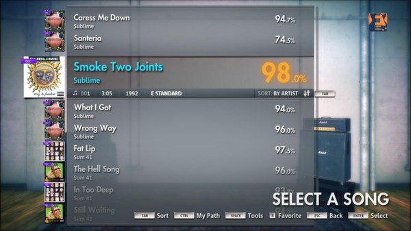 Скриншот из Rocksmith 2014 - Sublime - Smoke Two Joints
