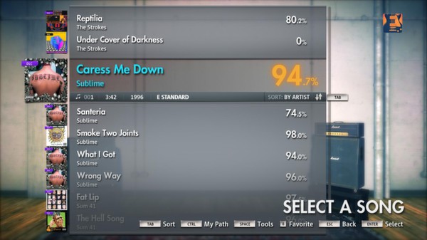 Скриншот из Rocksmith 2014 - Sublime - Caress Me Down