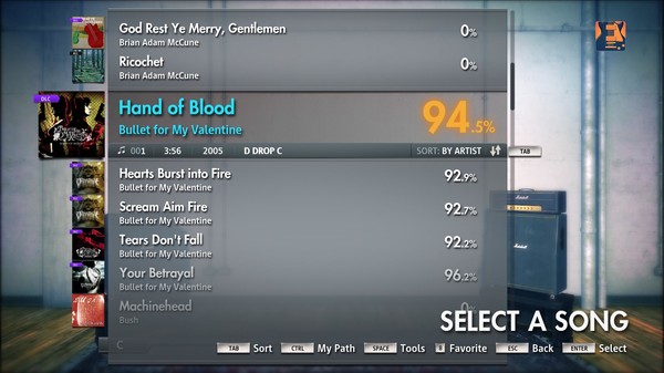 Скриншот из Rocksmith 2014 - Bullet For My Valentine - Hand of Blood