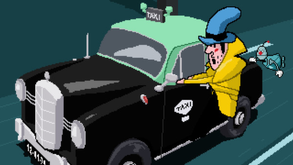 Detective Case and Clown Bot in: Murder in the Hotel Lisbon game for Linux 1