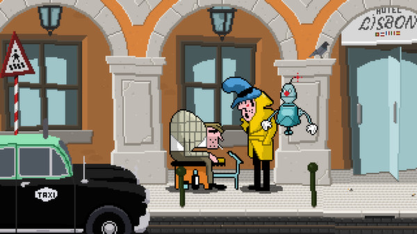Detective Case and Clown Bot in: Murder in the Hotel Lisbon game for windows Pc 1