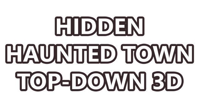 Hidden Haunted Town Top-Down 3D Logo