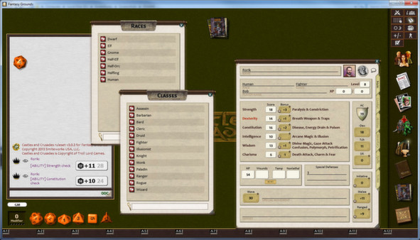Скриншот из Fantasy Grounds - Castles & Crusades Ruleset