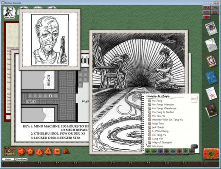 Скриншот из Fantasy Grounds - Call of Cthulhu: Masks of Nyarlathotep