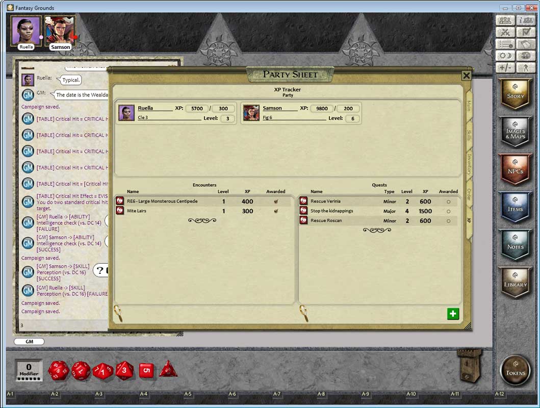 with fantasy grounds ultimate, can a demo account gm?