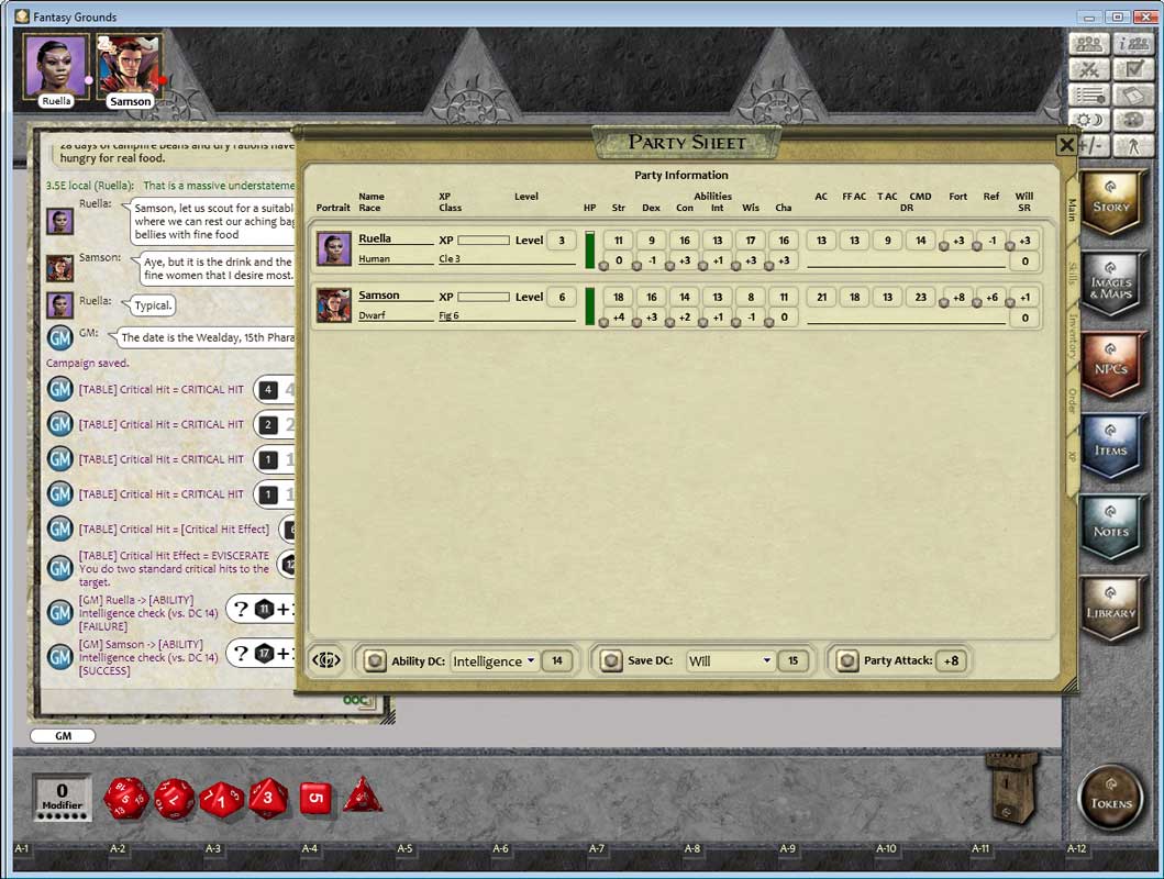 fantasy grounds 2 force load setting