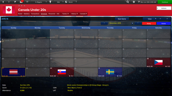 Скриншот из Eastside Hockey Manager