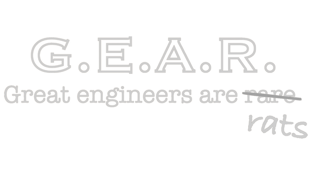 G.E.A.R: Great Engineers Are Rats Logo