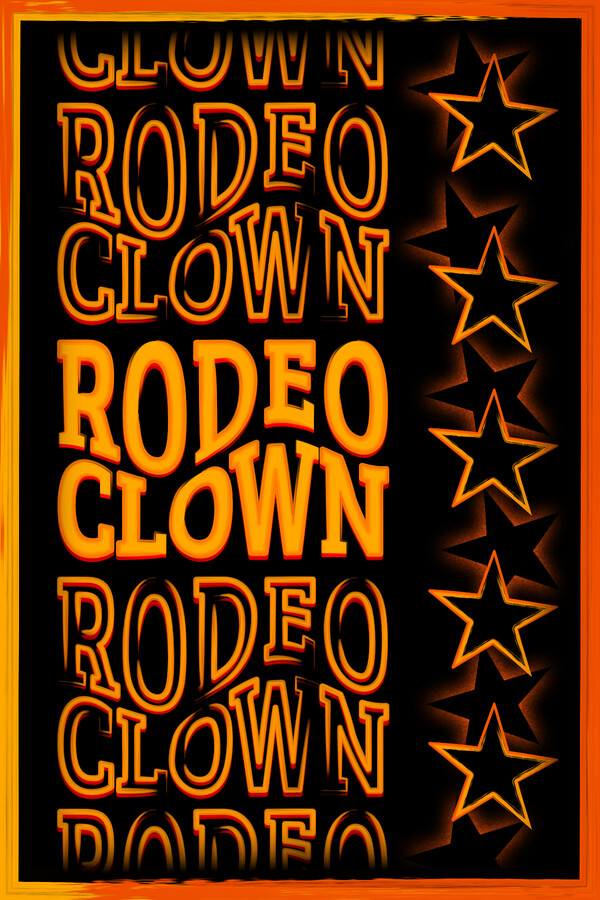 Steam portrait for Rodeo Clown.
