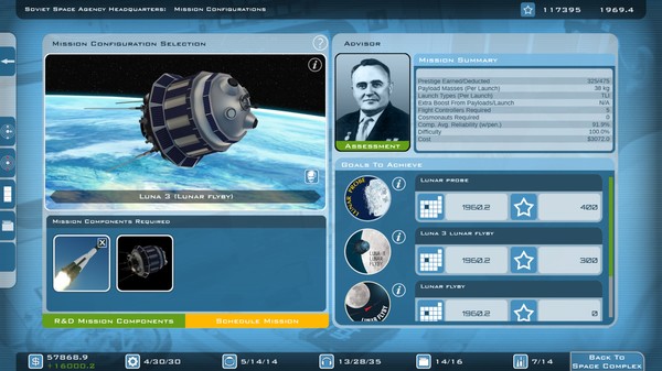 Скриншот из Buzz Aldrin's Space Program Manager