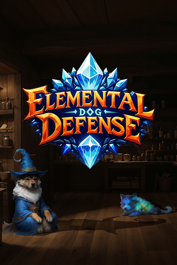 Steam portrait for Elemental Dog Defense.