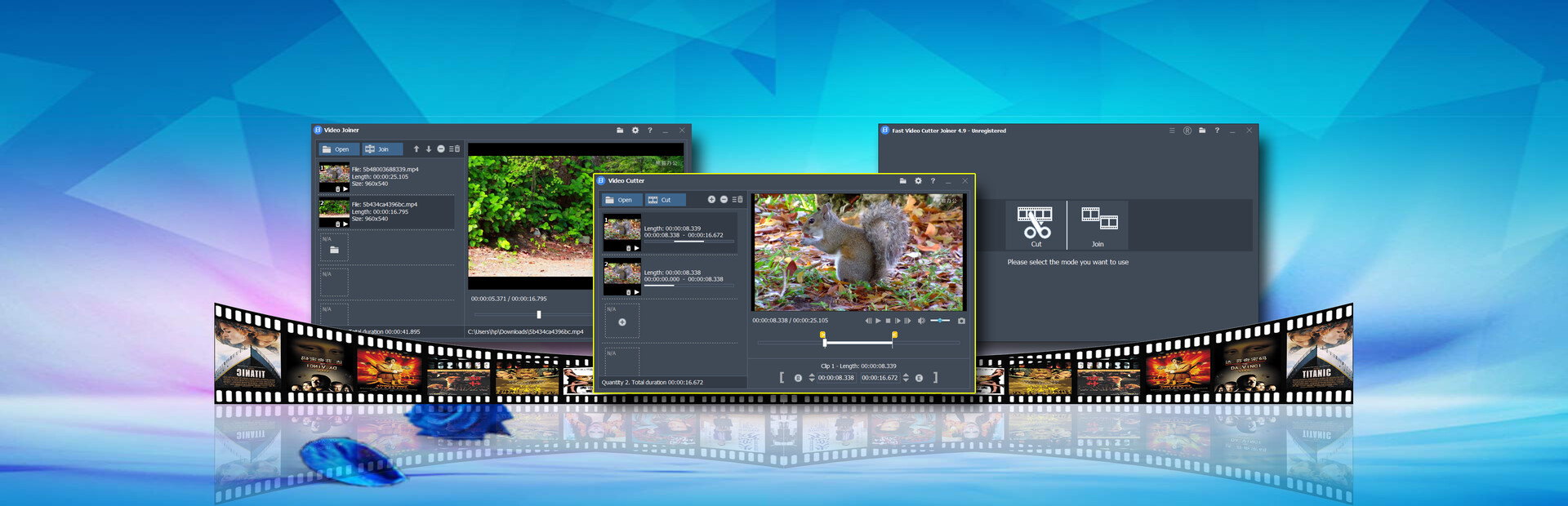 Fast video cutter joiner