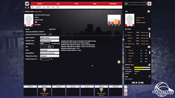 Скриншот из Basketball Pro Management 2015
