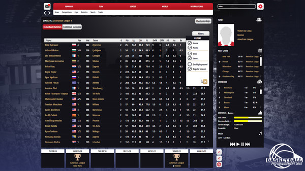 Скриншот из Basketball Pro Management 2015