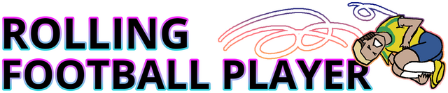 Rolling Football Player Logo