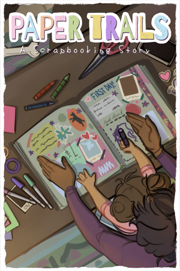 Steam portrait for Paper Trails: A Scrapbooking Story.