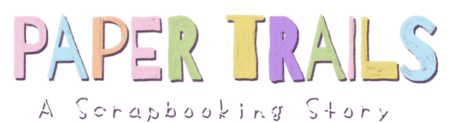 Paper Trails: A Scrapbooking Story Logo