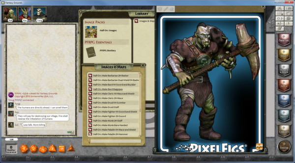 Скриншот из Fantasy Grounds - PixelFigs Half-Orcs Token and Portrait Pack