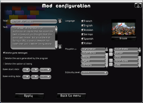 Скриншот из Modding Tool add-on  for  Rulers of Nations