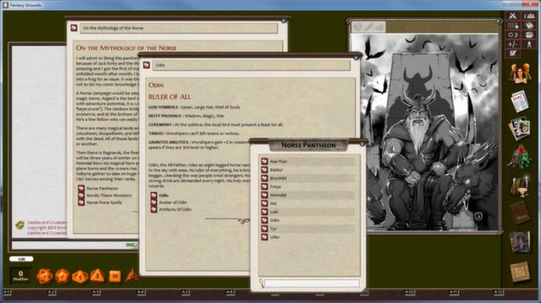 Скриншот из Fantasy Grounds - C&C: Of Gods and Monsters