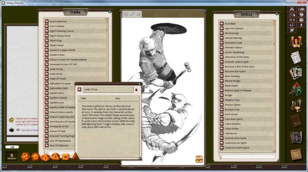 Скриншот из Fantasy Grounds - C&C: Of Gods and Monsters