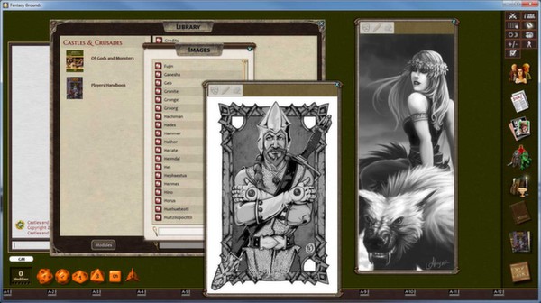 Скриншот из Fantasy Grounds - C&C: Of Gods and Monsters