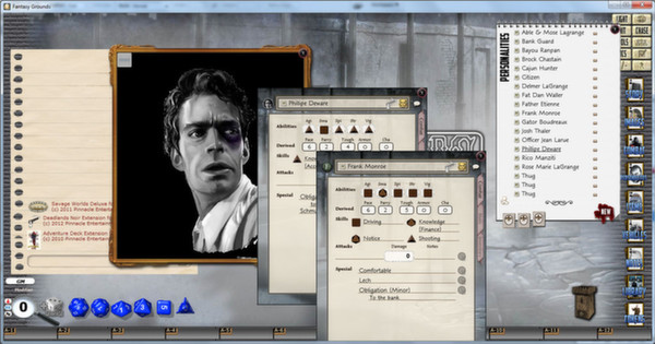 Скриншот из Fantasy Grounds - Deadlands Noir - The Old Absinthe House Blues (Adventure)