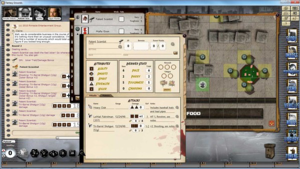 Скриншот из Fantasy Grounds - Deadlands Noir: The Case of the Jumbo Shrimp