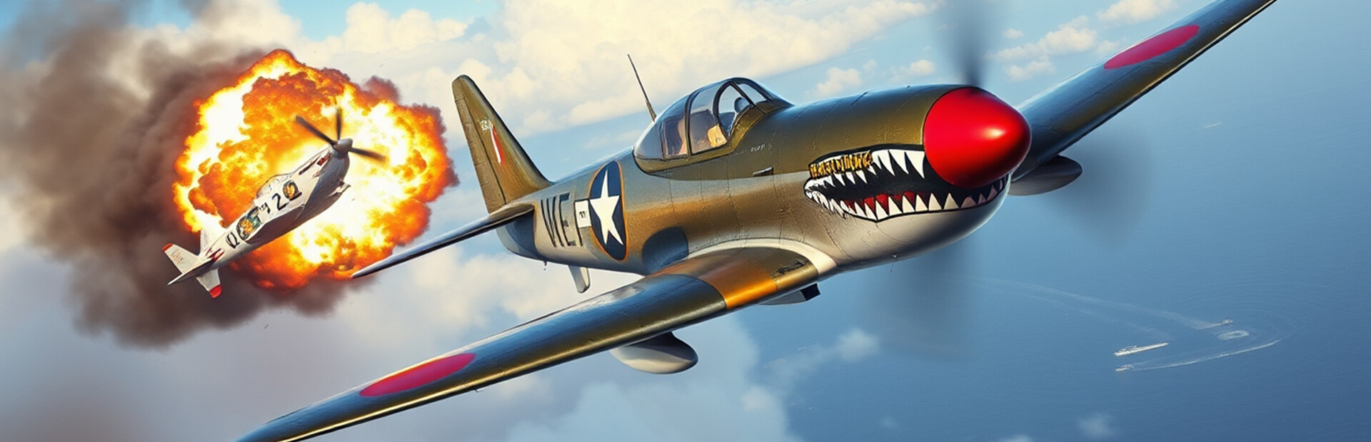 Sky Combat: WWII Warplane Races Hero Image